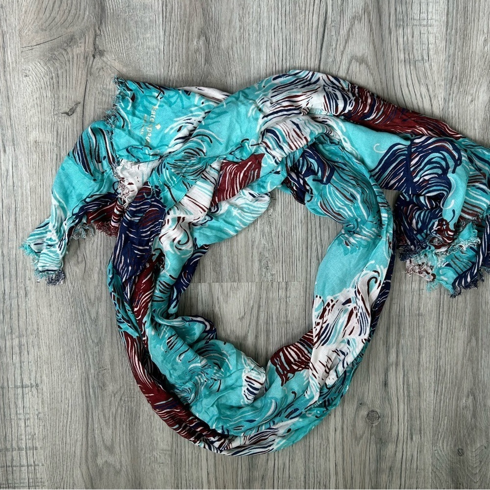Kate Spade New York “Regal Feather‎ Plumes” Rectangle Scarf